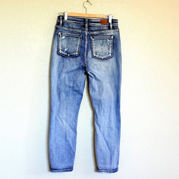 Judy Blue Boyfriend Fit Distressed Stretch Denim Jeans Size 7/28 - Picture 2 of 11